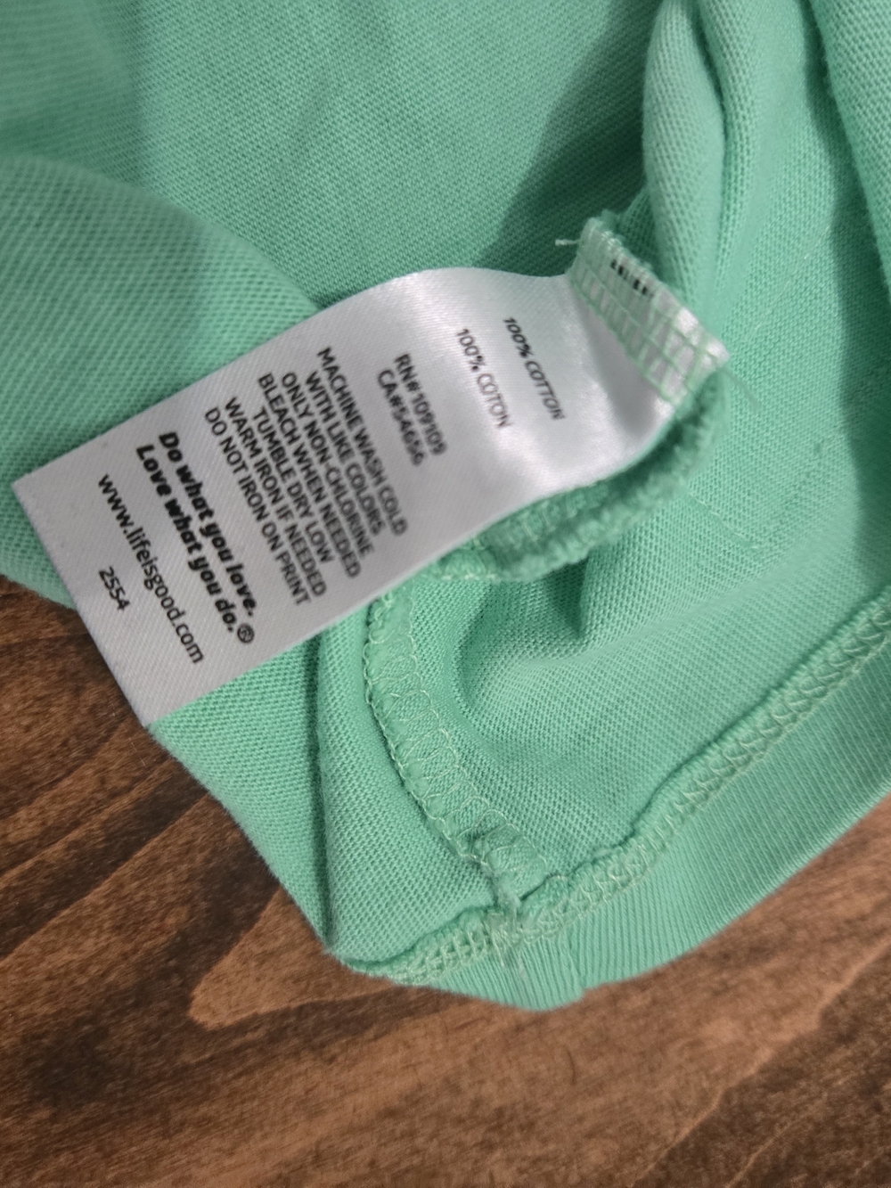 Life is Good Women's Mint Green Dragonfly Heart Tee - Picture 5 of 5